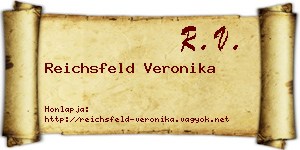 Reichsfeld Veronika névjegykártya